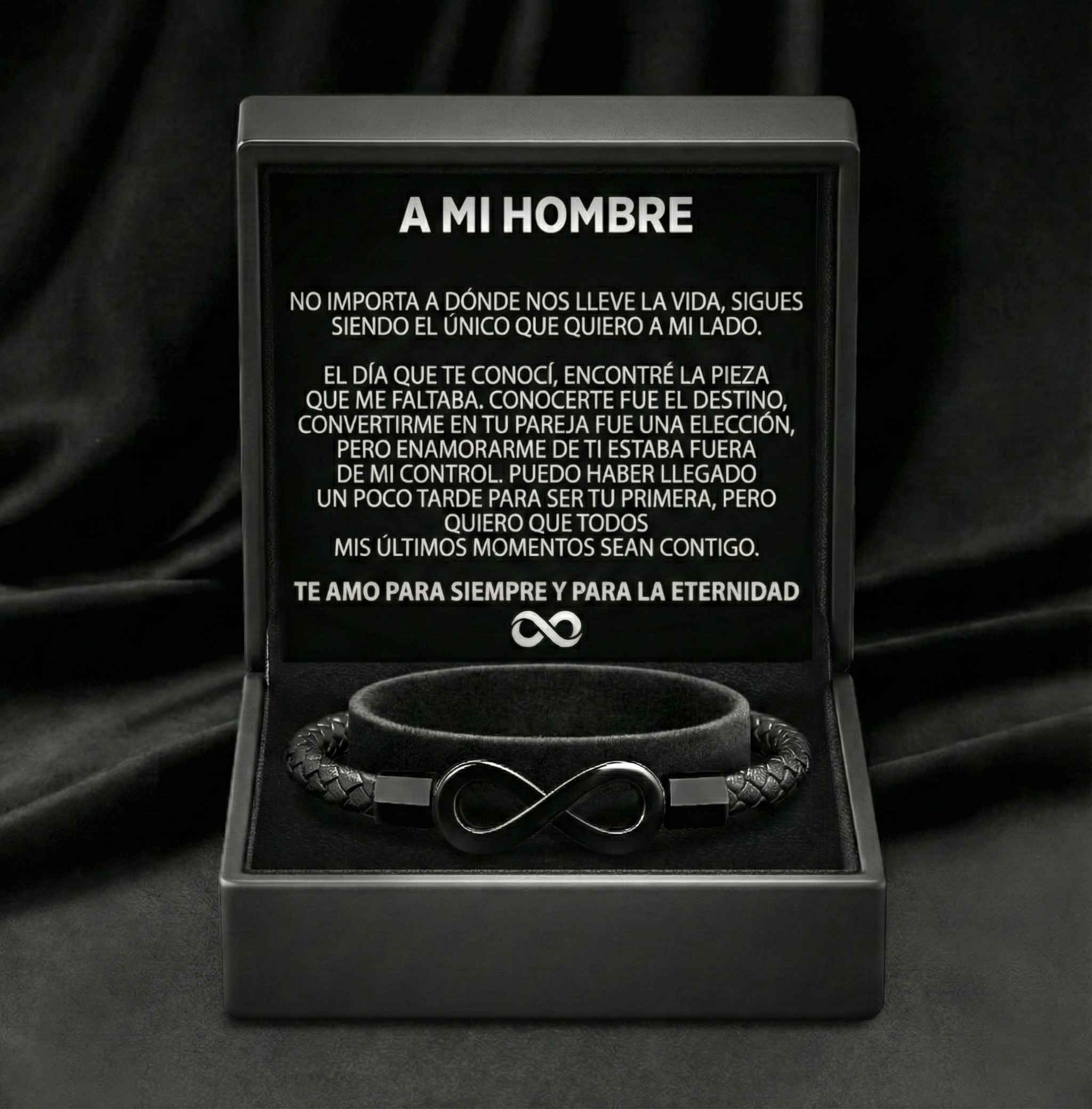 "A mi hombre" - Pulsera Infinito