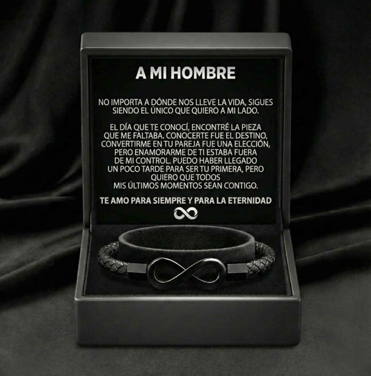 "A mi hombre" - Pulsera Infinito
