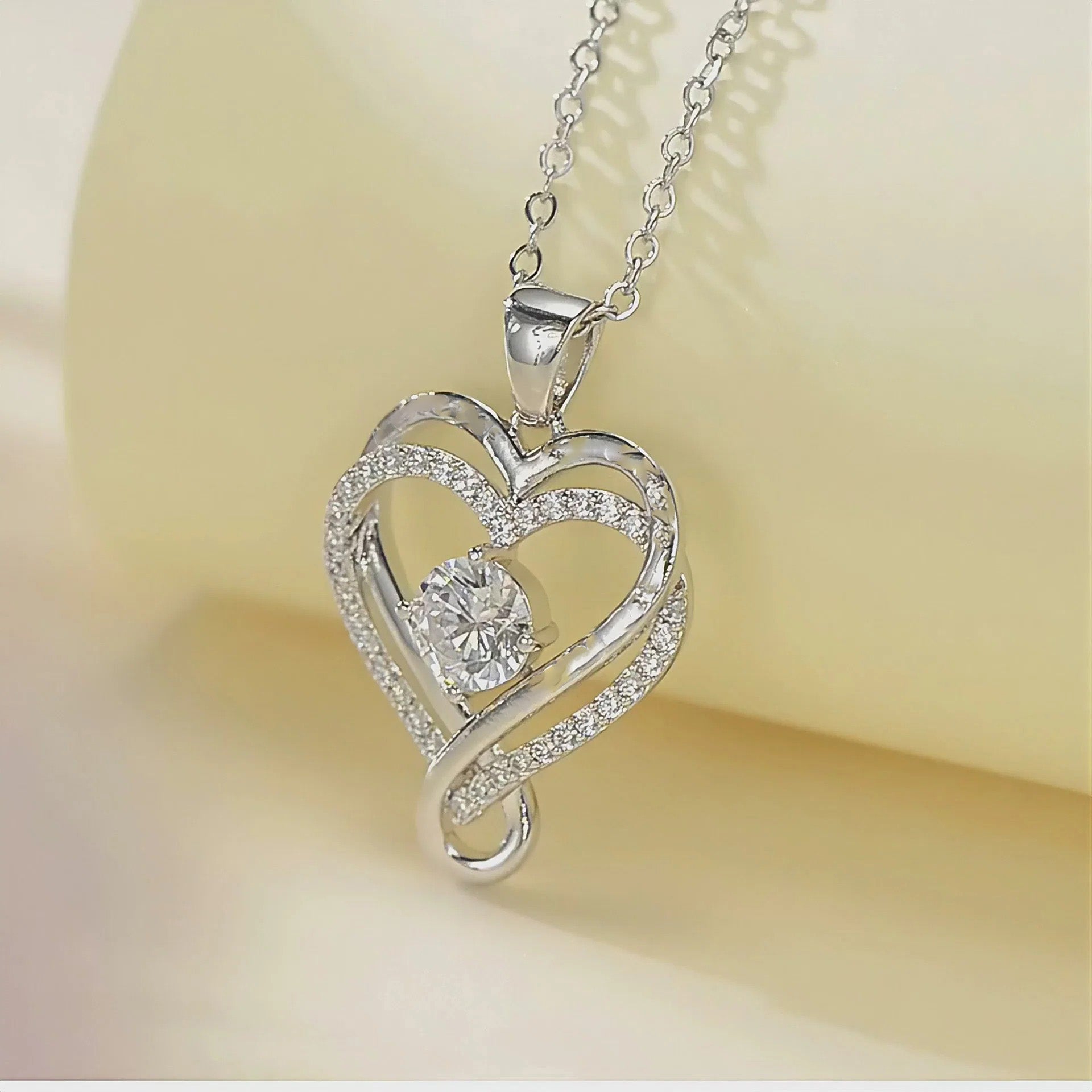 "A Mi Esposa" - Collar Corazón Para Siempre en plata pura