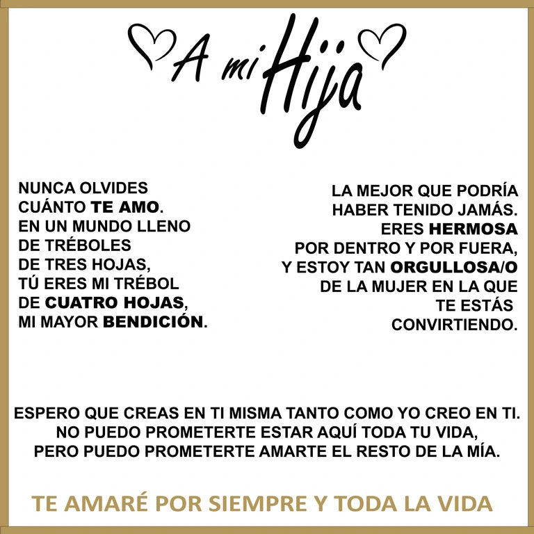 Regalo especial - Rosa eterna y collar "A Mi Hija"