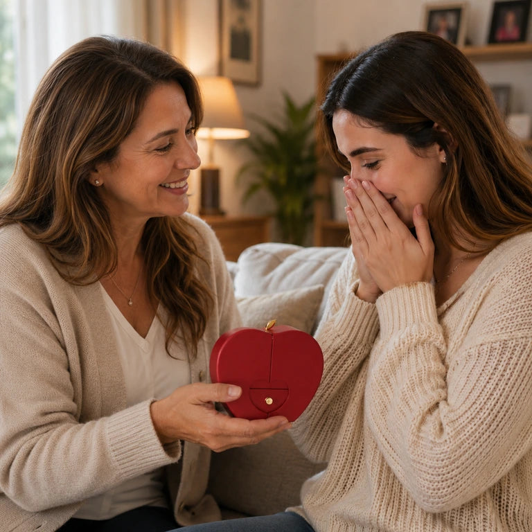 Collar Nudo del Amor 'A Mi Hija' – Regalo con Caja de Rosa Eterna