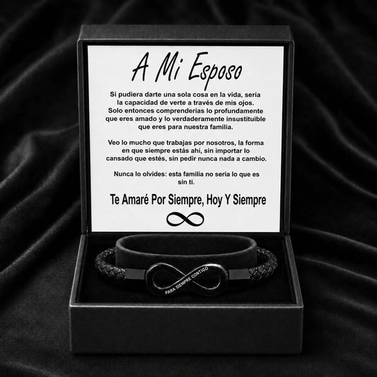 Pulsera Infinito para Él  "Amor que No Tiene Fin"