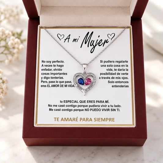 Mi Amor de Siempre – Collar de Corazón Grabado