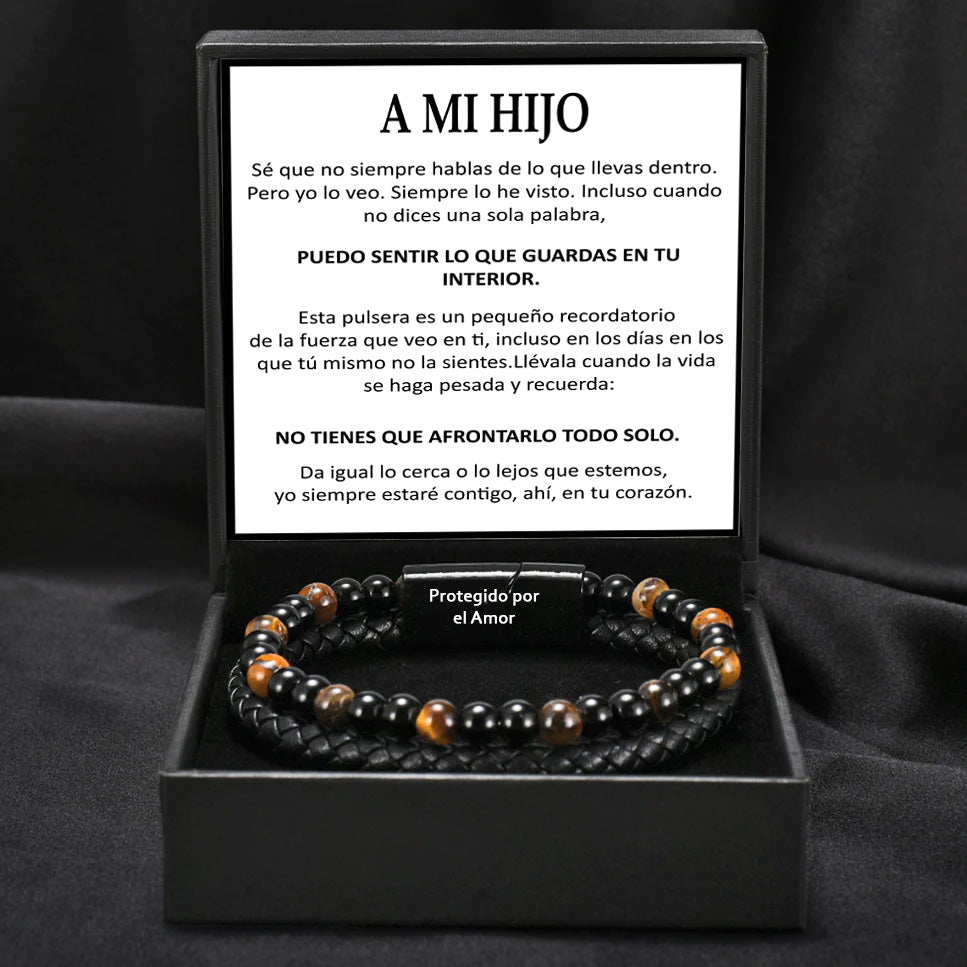 El Guardián – Pulsera de Protección con Ojo de Tigre para Hijo