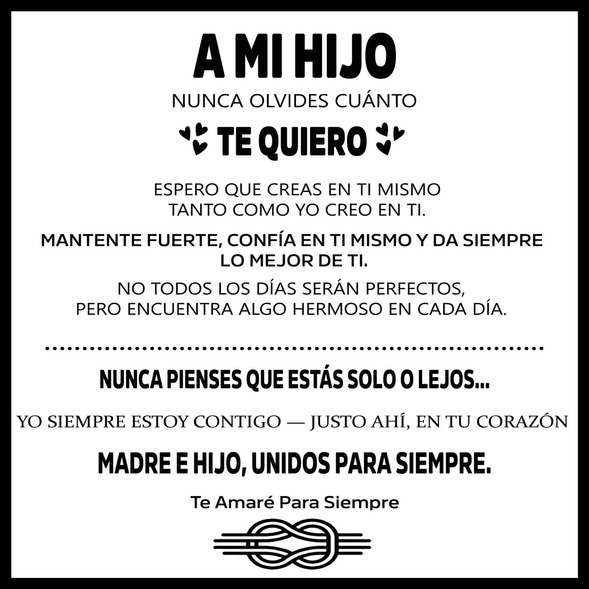 Pulsera para Hijo – "Conectados para Siempre"