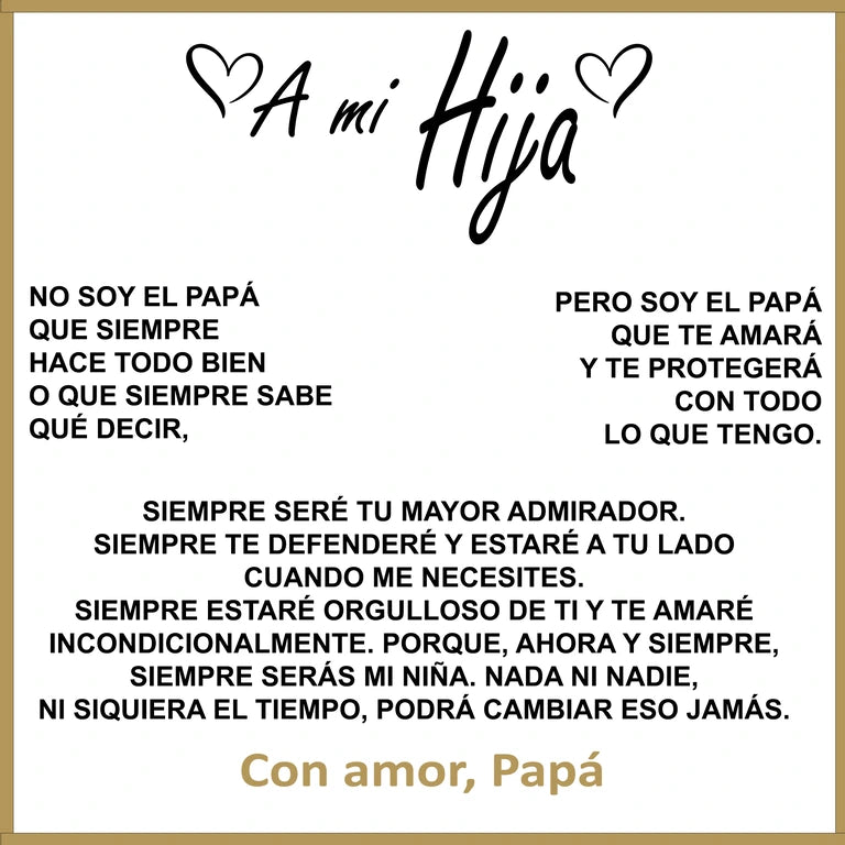 Collar “Siempre Mi Niña” — De Papá a Hija